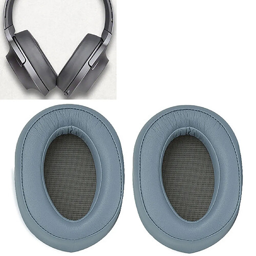 Wewoo Coussinets Mousse Étui de protection pour casque en éponge avec une paire Sony MDR-100ABN / WH-H900N bleu