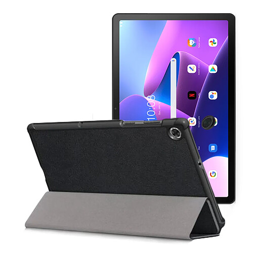 Etui en simili cuir pour Lenovo Tab M10 Gen 3 - Noir - Visiodirect -