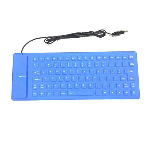 Clavier d'ordinateur 85 touches en silicone, clavier souple et silencieux, clavier filaire USB, mini-ordinateur portable, clavier pliable et étanche