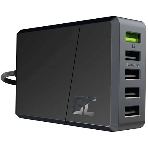 GREEN CELL Chargeur rapide 52w USB 5x USB-A - noir