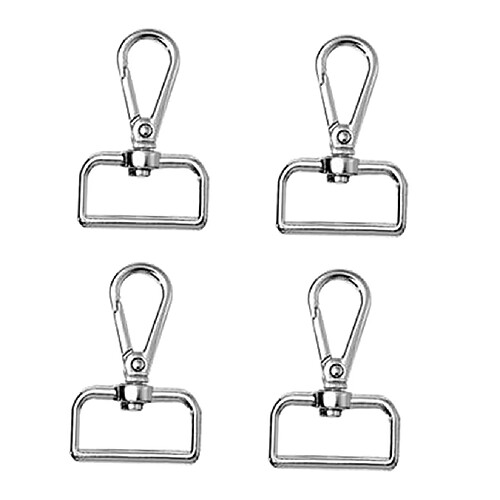 4pcs alliage émerillon de pince de homard fermoirs queue carrée bricolage fournitures d'artisanat d'argent