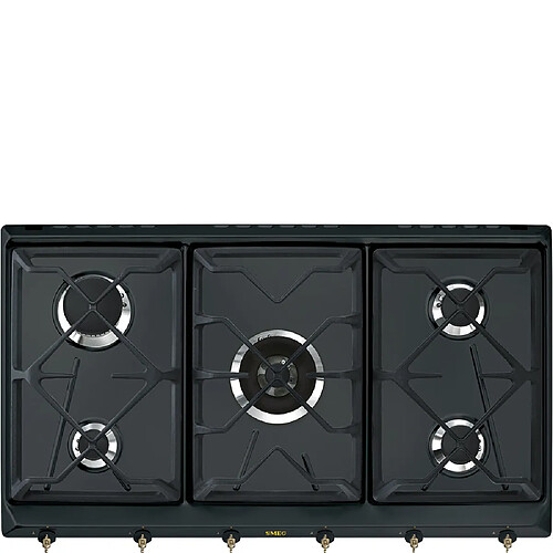 Smeg SRV896AOGH plaque Anthracite Intégré (placement) Gaz 5 zone(s)