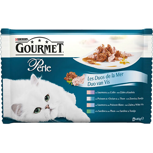 Gourmet Perle Les Duos de la mer Chat Adulte Poisson - Sachets