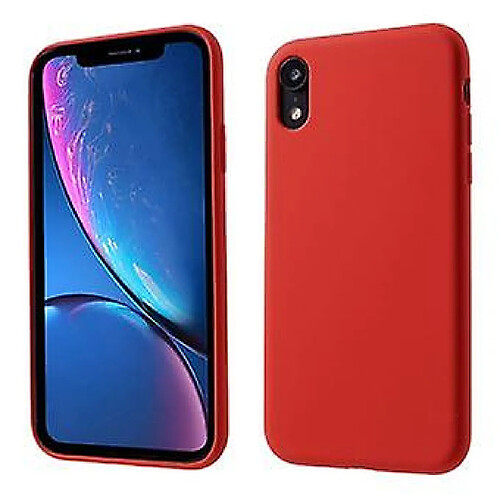 Universal Étui en silicone liquide rouge doux pour votre iPhone XR de 6,1 pouces Apple 6,1