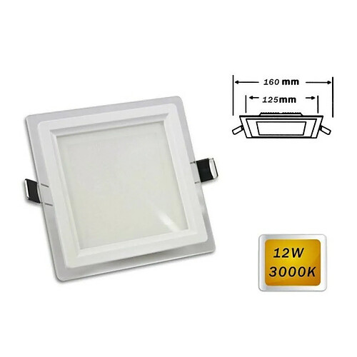 Tradex RECESSED SQUARE LED PANEL 12WATT WHITE LIGHT 6500K 3000K 4000K P-125EQ