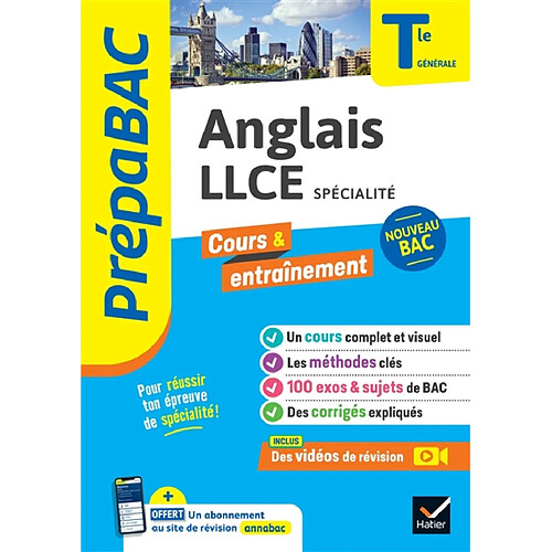 Anglais LLCE spécialité terminale générale : nouveau bac · Occasion