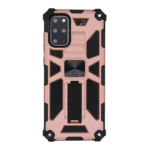 Coque en TPU combo anti-chute d'armure avec béquille or rose pour votre Samsung Galaxy S20 Plus