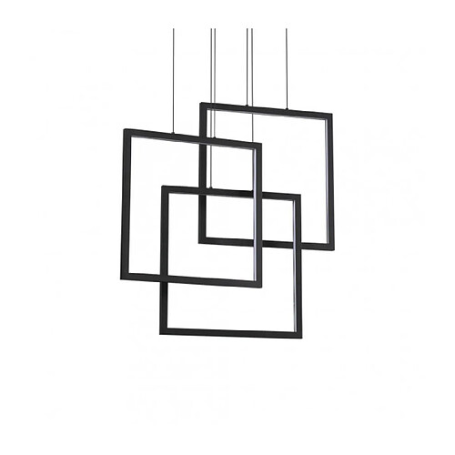 Ideal Lux Suspension LED intégré Frame 1 ampoule Métal,aluminium Noir