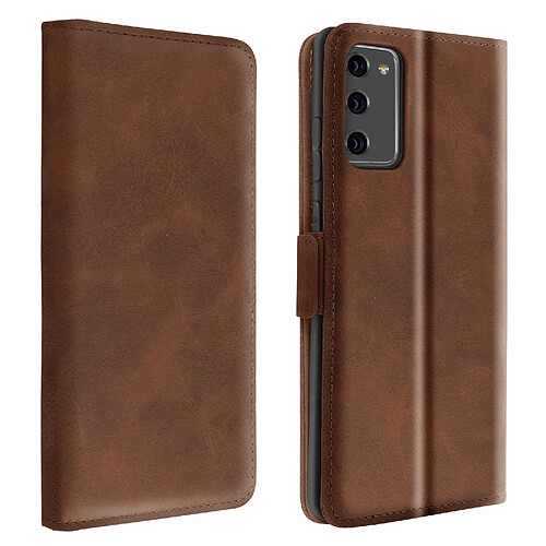 Avizar Housse Samsung Galaxy Note 20 Étui Folio Porte-carte Fonction Support marron