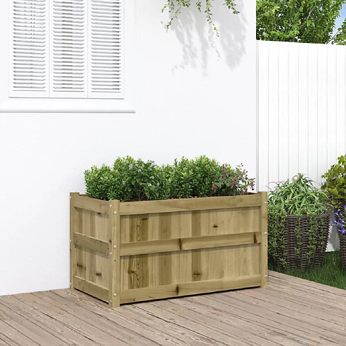 vidaXL Jardinière d'extérieur 90x50x50 cm bois de pin imprégné