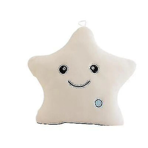 Universal Oreiller lumineux coloré LED blanc mignon cinq étoiles peluche AZ16905