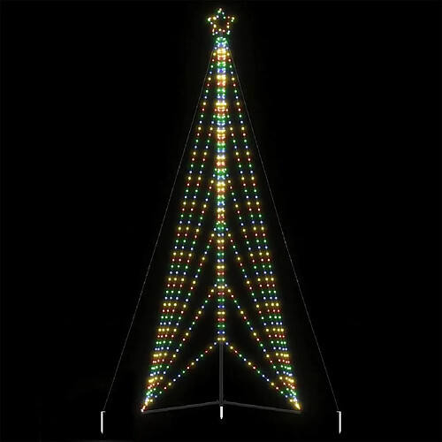 vidaXL Guirlande de sapin de Noël 861 LED colorées 480 cm