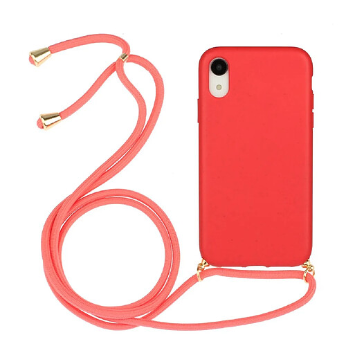 Coque en TPU souple avec sangle multifonction rouge pour votre Apple iPhone XR 6.1 pouces