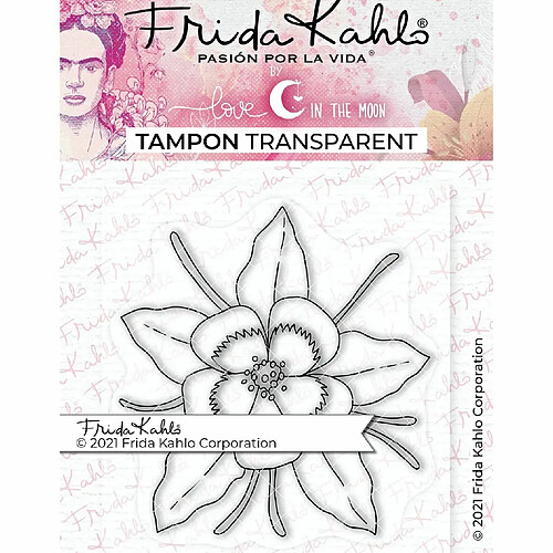 Youdoit Tampon transparent - Fleur exotique 2 - 9,5 x 6,5 cm