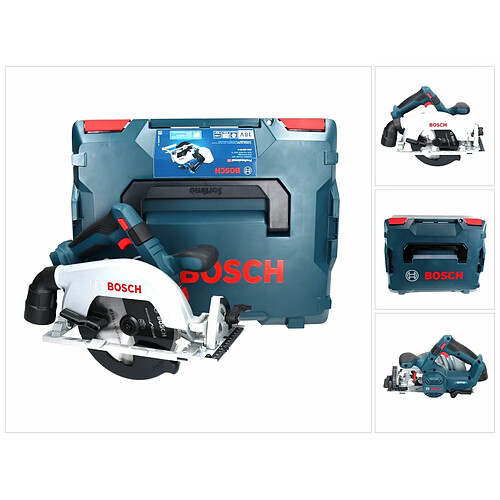 Bosch GKS 18V-57-2 Professional Scie circulaire sans fil 165 mm 18V Brushless + Coffret L-Boxx - sans batterie, sans chargeur (06016C1201)