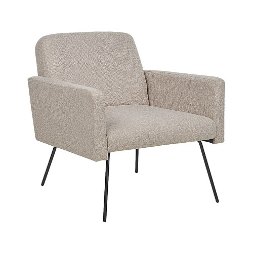 Beliani Fauteuil NARKEN Tissu Beige