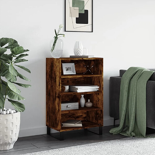 vidaXL Buffet haut chêne fumé 57x35x90 cm bois d'ingénierie