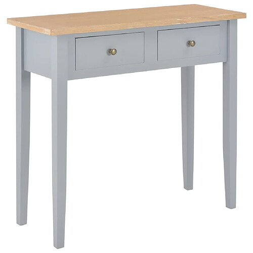 vidaXL Table de console et coiffeuse Gris 79x30x74 cm Bois