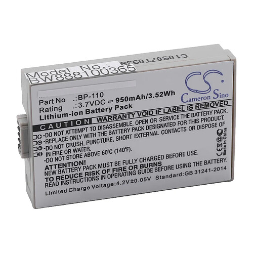 vhbw batterie compatible avec Canon Legria HF R27, HF R28 appareil numérique camescope (950mAh, 3,7V, Li-Ion) avec puce d'information