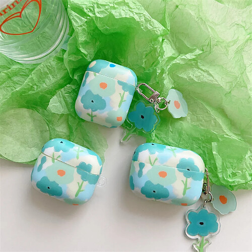 GUPBOO Airpods Coque Housse Étui Protecteur Compatible pour AirPods 3-Ins peinture à l'huile fleur petite fraîche