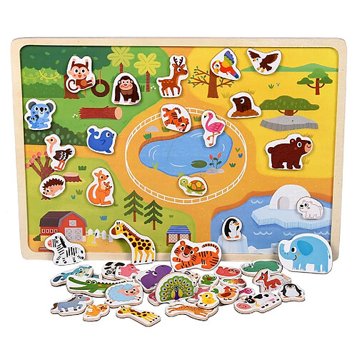 Universal Puzzle magnétique en bois Jeu de scène Enfants Bébés Éducation précoce Apprentissage Jouets Puzzles Puzzles pour enfants |