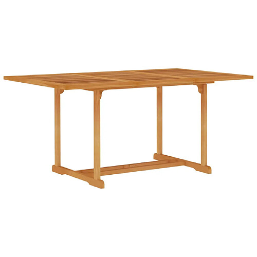 vidaXL Table de jardin 150x90x75 cm Bois de teck massif