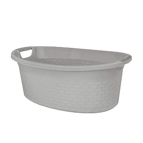 Panier a linge bassine Branq Cotton avec poignées 40L gris foncé