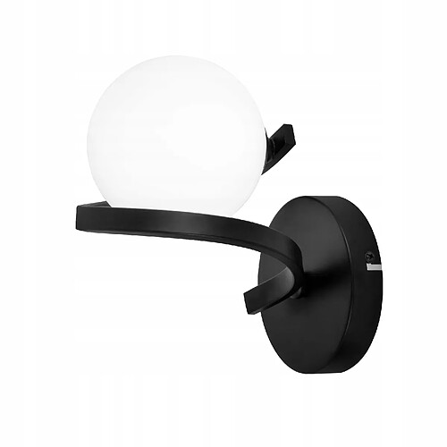 NETTLIFE Applique salle de bain Spots muraux Boule de verre G9 Noir mural 1 flamme Blanc Intérieur Lampe