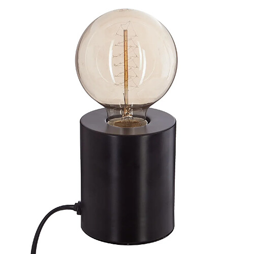 Atmosphera, Createur D'Interieur Lampe à poser en fer Ampoule - H. 10,5 cm - Noir