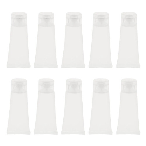 10x tubes de crème vide transparent maquillage lotion récipient squeeze bouteille 15g