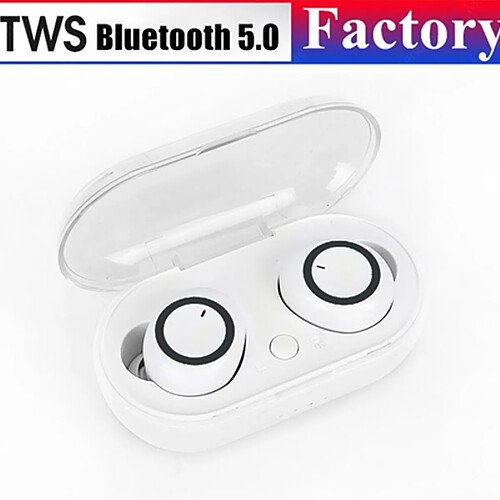 GUPBOO Y50 TWS Blutooth 5.0 Casque sans fil Casque antibruit 3D Stéréo Musique Écouteurs intra-auriculaires pour téléphone portable Android IOS