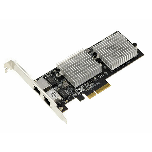 Kalea-Informatique Carte réseau PCIe 3.0 x4 Dual 10 Gigabit Ethernet 2 ports RJ45 10G AQUANTIA AQC113CS