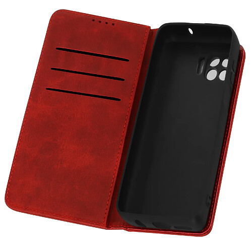 Avizar Housse Motorola Moto G 5G Plus Étui Folio Porte-carte Fonction Support rouge