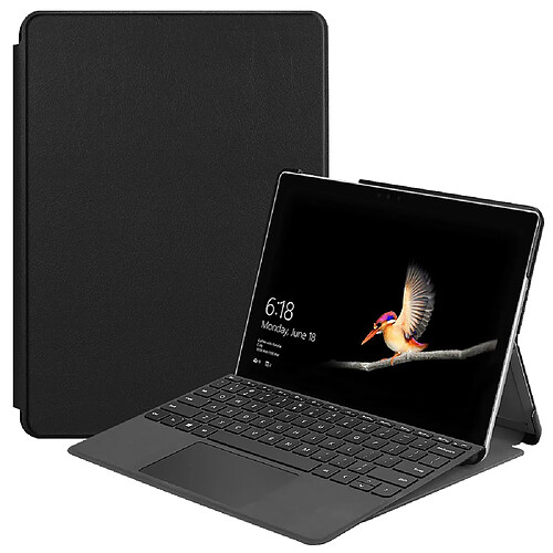 Xeptio Etui Luxe Microsoft Surface GO Noir Ultra Slim avec Stand - Housse Coque de Protection Tablette/Ordinateur Portable Surface GO 10 Cover - Accessoires Pochette Case …