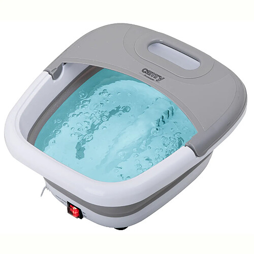 Masseur de Pieds à Eau Pliante 6 L Massage à Bulles Vibrations, Garde la Chaleur, 500, Blanc/Gris, Camry, CR2174