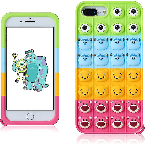 Universal Disney Cartoon pour iPhone 6 Plus / 6S Plus / 7 Plus / 8 Plus Case Silicone Case? Design drôle Caxe de couverture esthétique fidget mignon unique pour les filles de filles pour garçons (faire