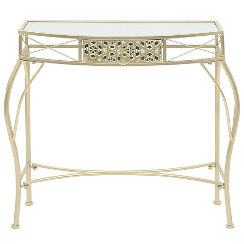 Maison Chic Table d'appoint | Table Basse Style fran?ais Métal 82 x 39 x 76 cm Doré -GKD67123