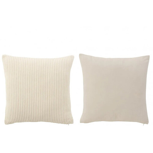 Dansmamaison Coussin Velours Carre Coton Blanc Assortiment De 2