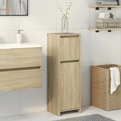 vidaXL Armoire de salle de bain Chêne sonoma 30x30x95 cm Aggloméré