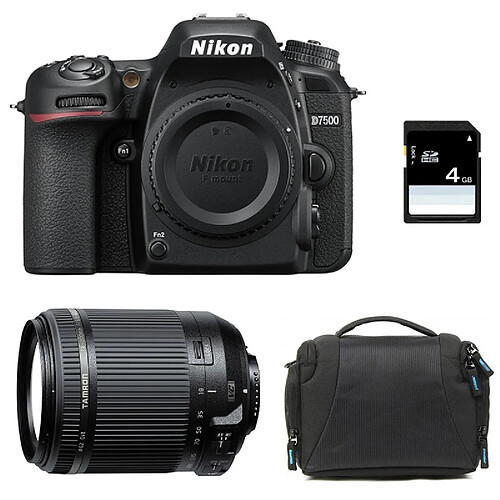 PACK NIKON D7500 + TAMRON 18-200 VC + Sac + Carte SD 4Go