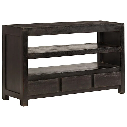 Maison Chic Meuble TV scandinave - Banc TV pour salon Bois d'acacia solide 90 x 30 x 55 cm Marron foncé -MN83274