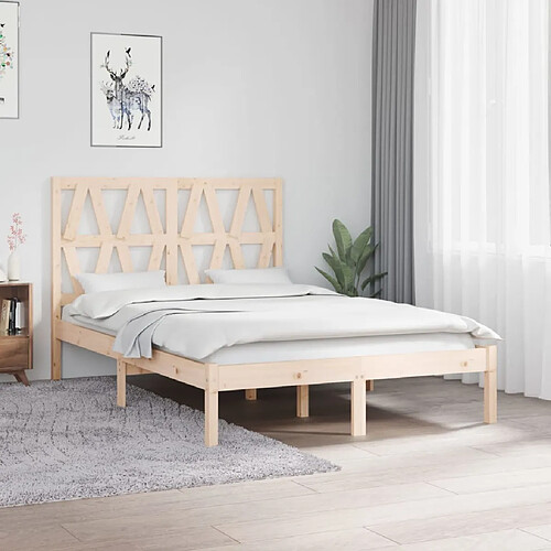 vidaXL Cadre de lit sans matelas bois massif