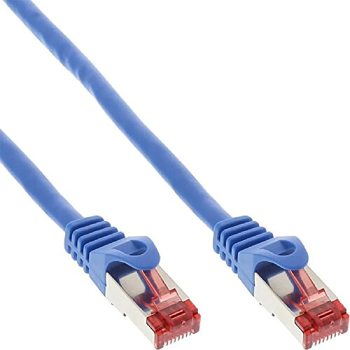 InLine 76107B Patchkabel RJ45-Stecker auf RJ45-Stecker S/FTP Cat.6 blau 7.5m