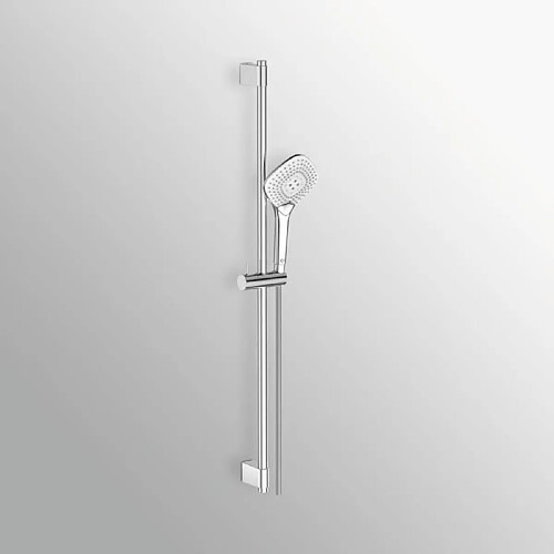 Cstore Ensemble de douche - IDEALRAIN EVO - barre 90 cm et douchette diamant Ø 12,5 cm 3J - Chrome