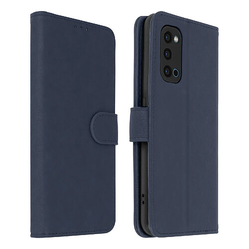 Avizar Étui Oppo Reno 4 Protection avec Porte-carte Fonction Support Bleu nuit