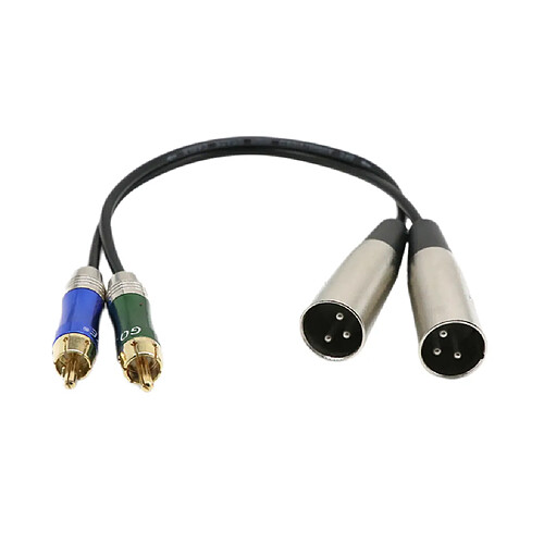 Câble d'Interconnexion Adaptateur Double XLR Mâle à 2-RCA Mâle Prise