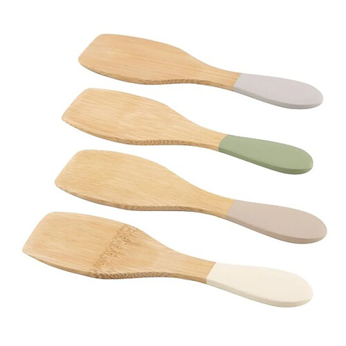 Set 4 spatules 13cm en bambou - pv-bam-1210 - POINT VIRGULE