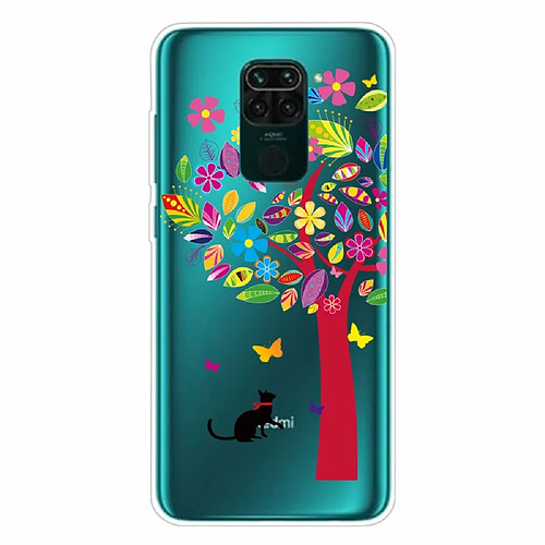 Coque en TPU impression de motifs arbre coloré pour votre Xiaomi Redmi Note 9