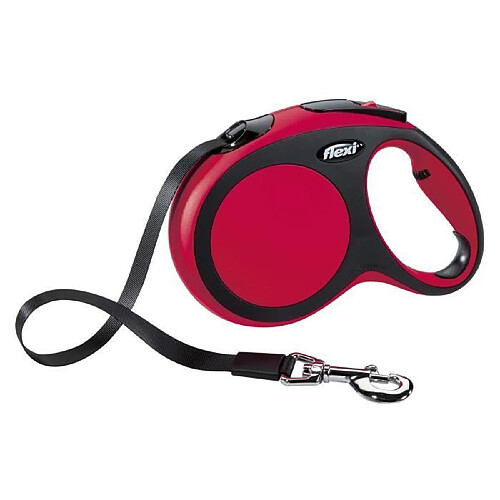 KERBL Laisse-corde Flexi New Confort L - Longueur : 5 m - Poids max : 60 kg - Rouge - Pour chien