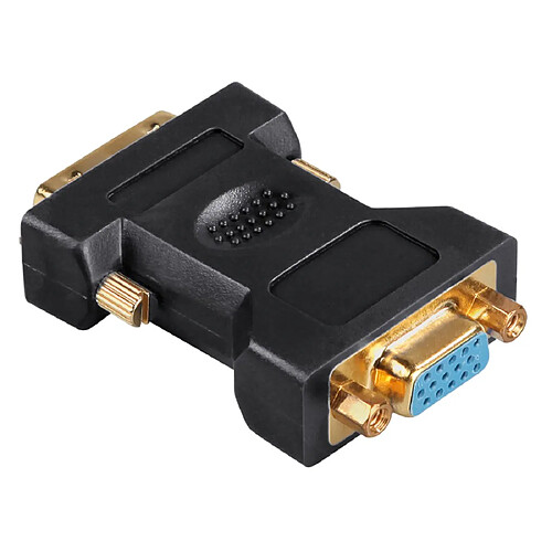 HAMA Adaptateur VGA-DVI, DVI mâle - VGA (Sub-D15hd) femelle, plaqué or, blindé